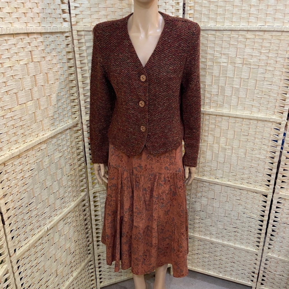 Fall Knit Sweater with Skirt Set - Size M